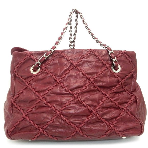 CHANEL Handbags - Chanel Red Stitch Leather Bag